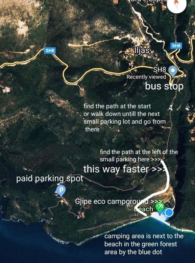 Gjipe Eco Campground Vuno Eksteriør billede